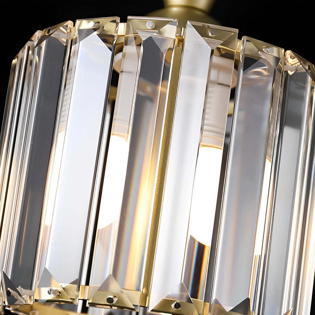 Round Metal Crystal Dimmable Modern Pendant
