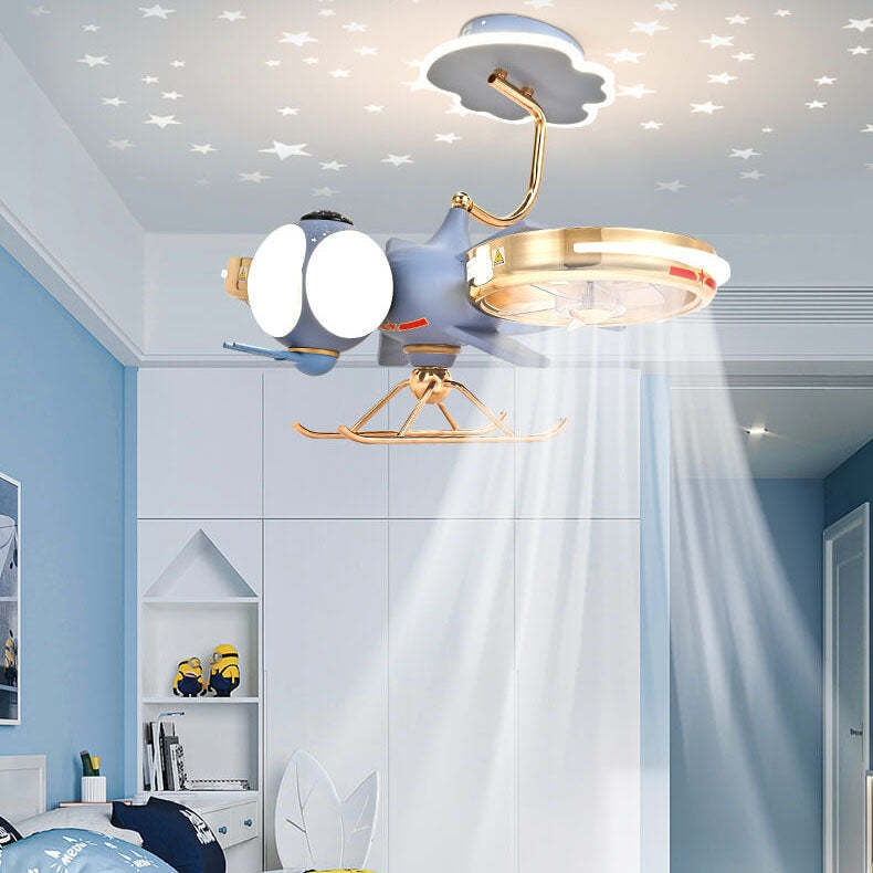 White cartoon airplane ceiling fans