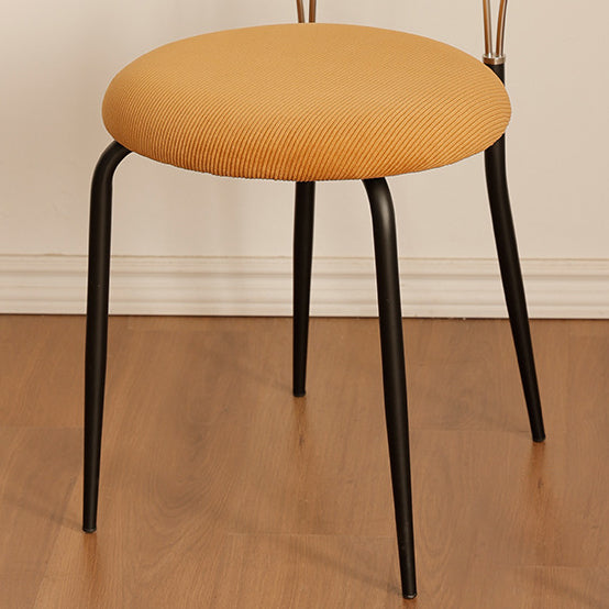 Nordic Scalloped Corduroy Round Dining Chair