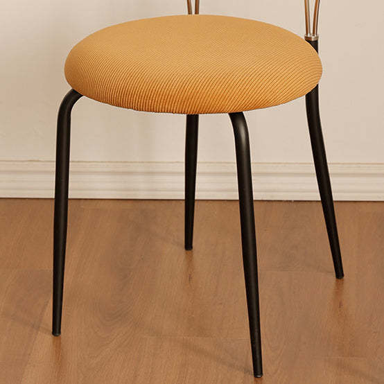 Nordic Scalloped Corduroy Round Dining Chair