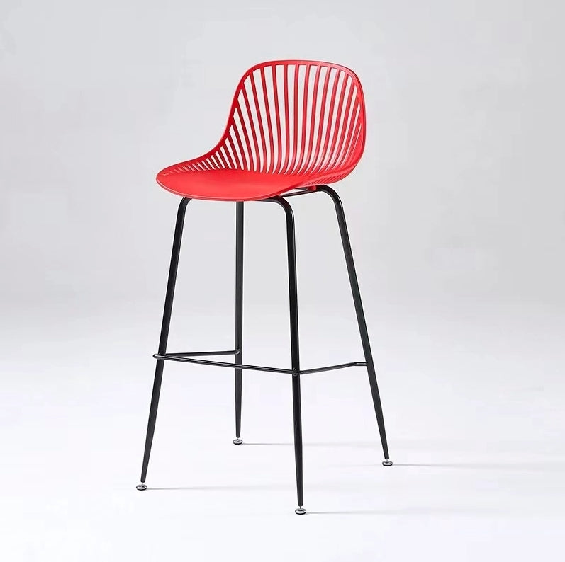 Scandinavian Round Plastic Bar Stool
