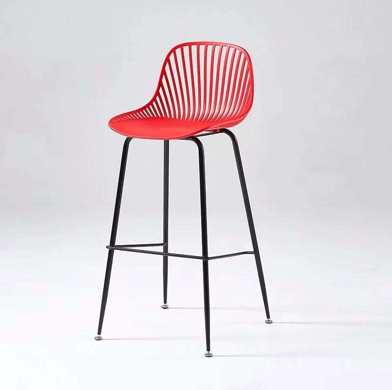 Scandinavian Round Plastic Bar Stool
