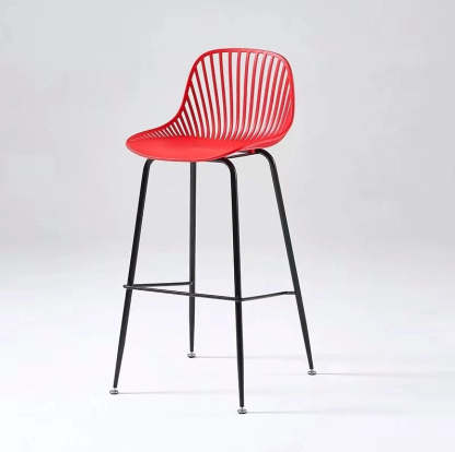 Scandinavian Round Plastic Bar Stool