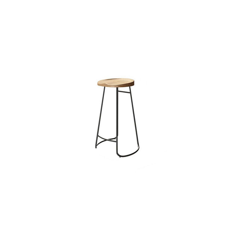 Nordic Tsuga Iron Backless Bar Stool