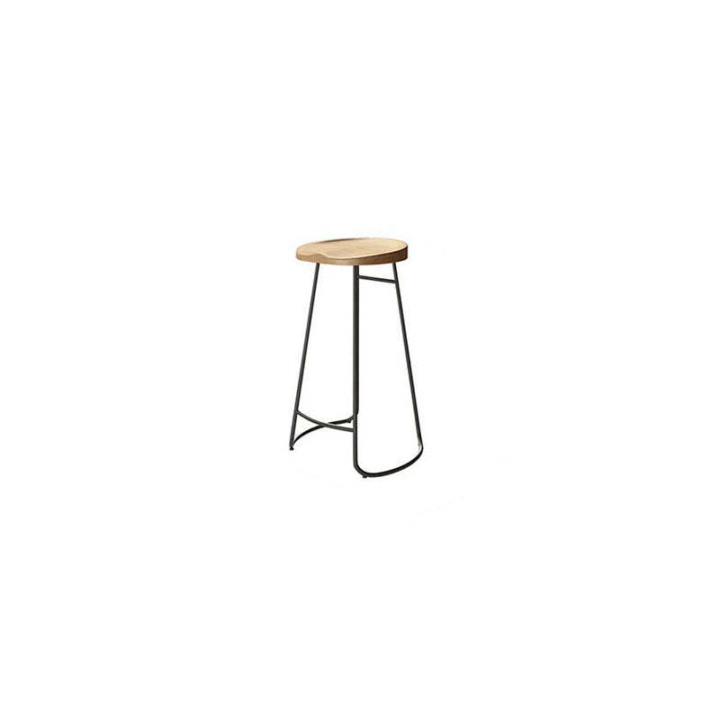 Nordic Tsuga Iron Backless Bar Stool
