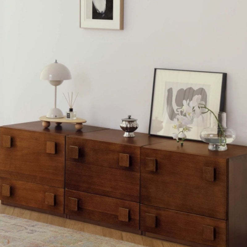 Vintage Wood 2-Storage Nightstand