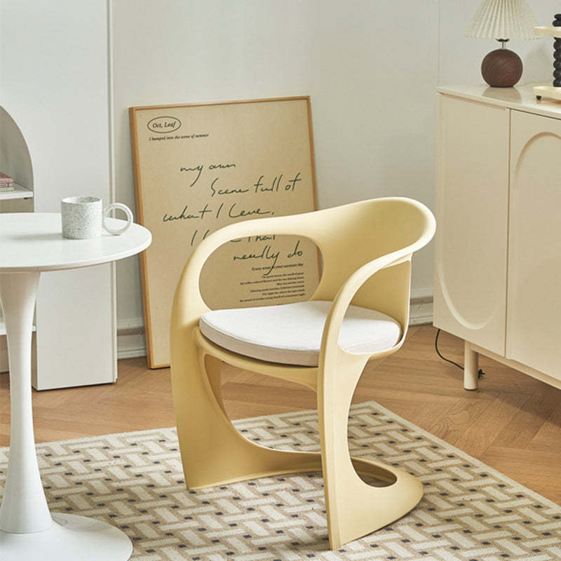 Scandinavian Curved Plastic Armchair