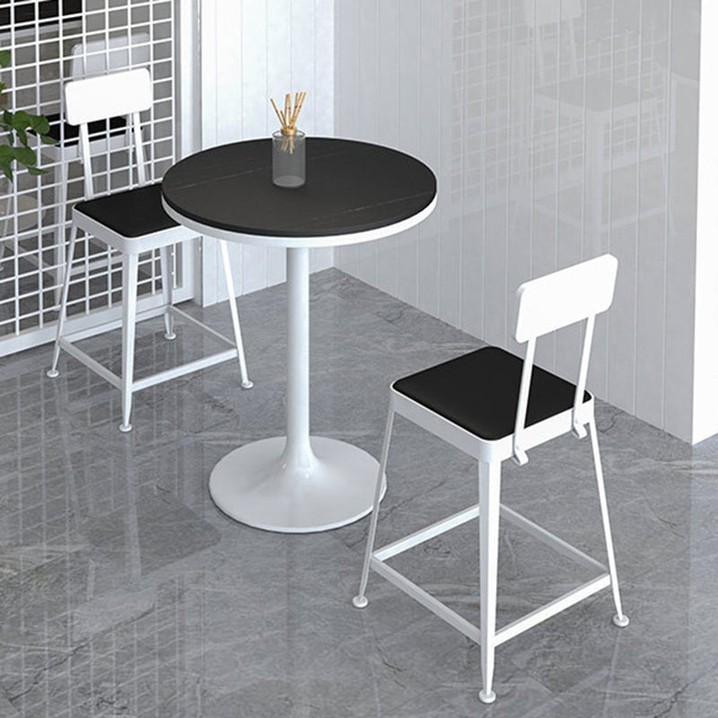 Minimalist Leather Iron Bar Stool