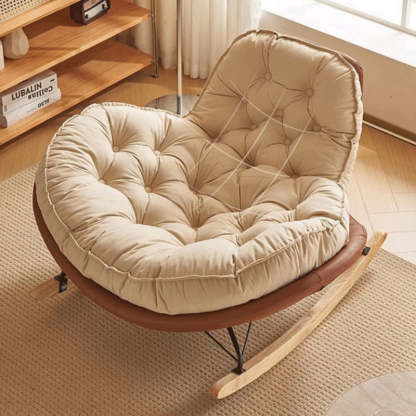 Nordic Tufted Velvet Rocking Chair