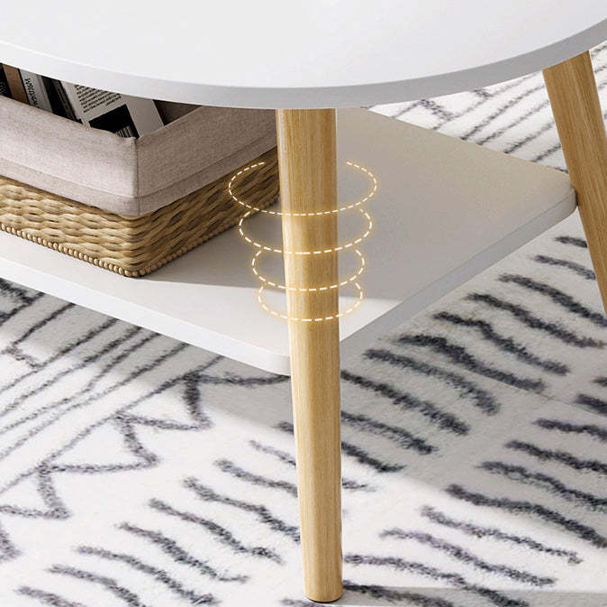 Minimalist Solid Wood 2-Tier End Table