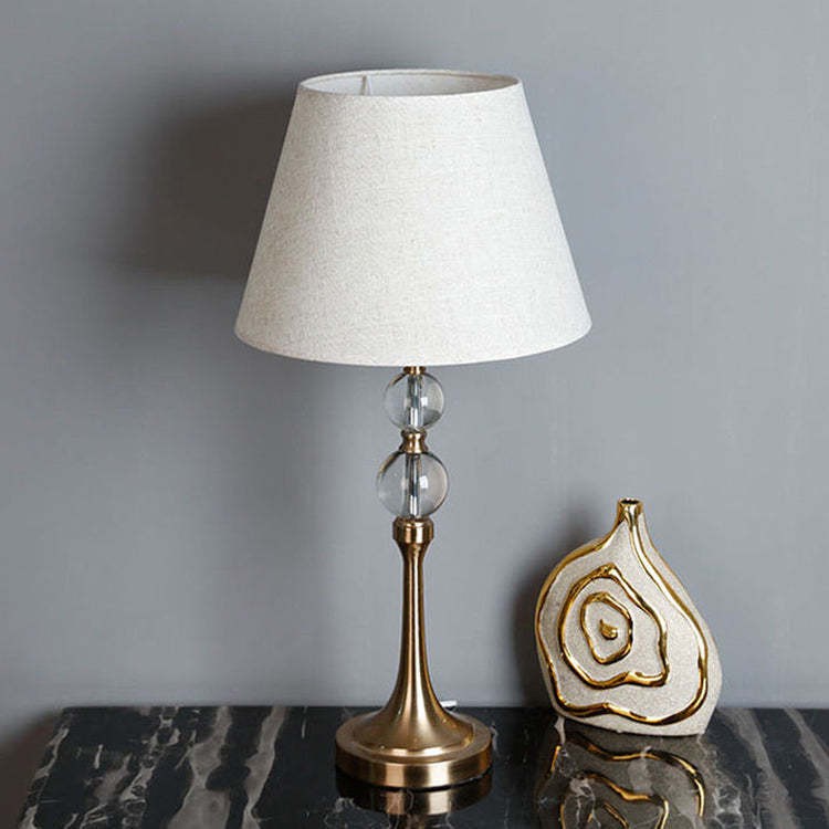 Minimalist Column Crystal Iron Fabric Lamp