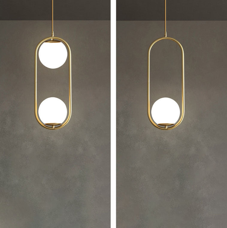 Modern Minimalist Oval Glass Orb Pendant