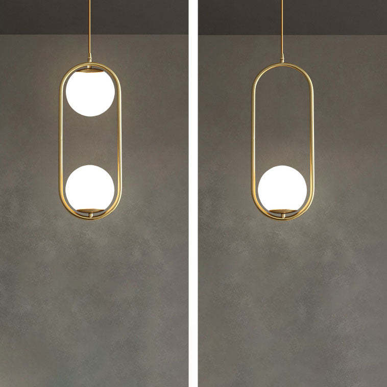 Modern Minimalist Oval Glass Orb Pendant