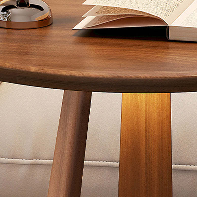 Nordic Round Wood 2-Tier Coffee Table