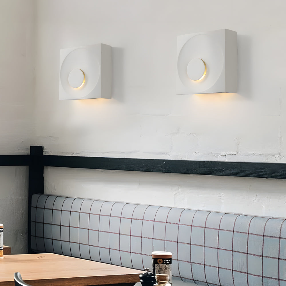 Frosted Cement Eclipse LED Wall Light-Lighom