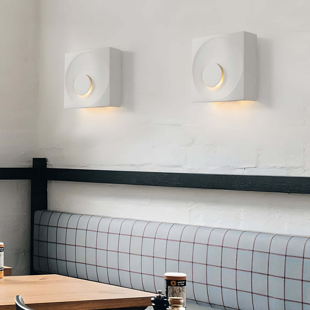 Frosted Cement Eclipse LED Wall Light-Lighom