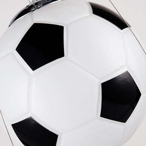 Cartoon Soccer Glass Iron Kids Pendant Light