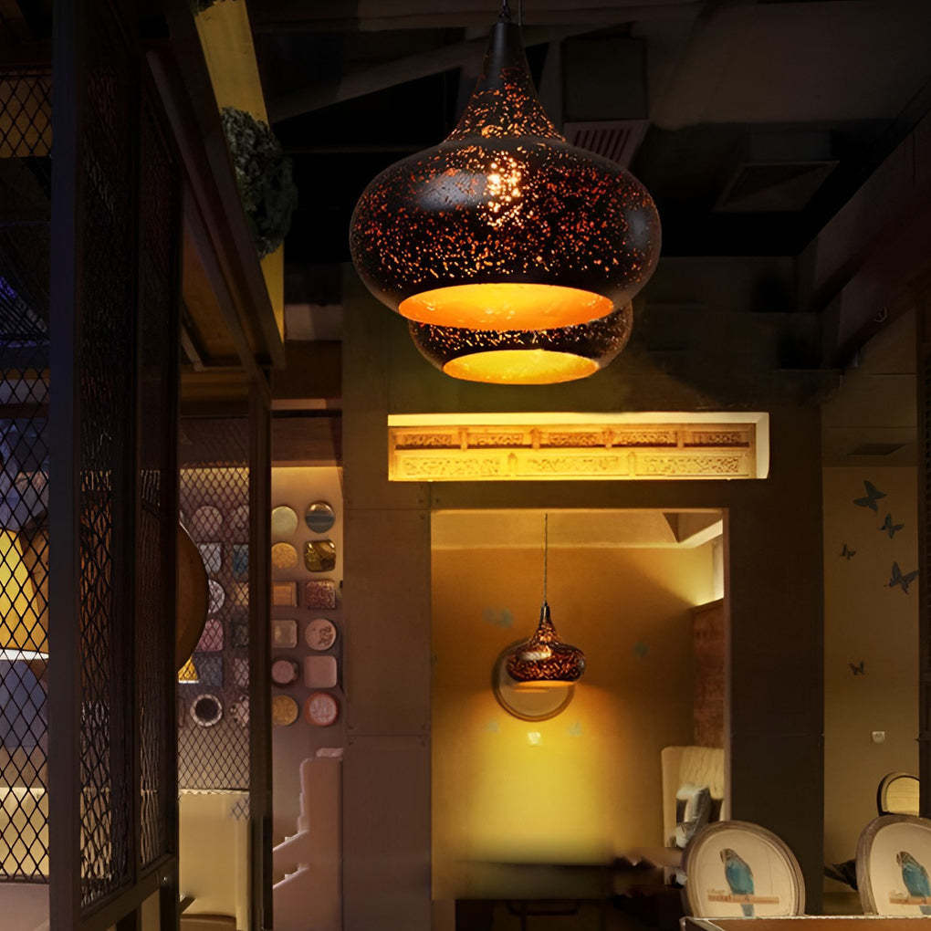 Iron Black Retro Industrial Pendant Light