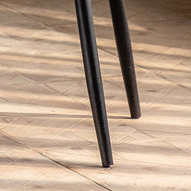 Vintage Distressed Wood Iron Splayed-Leg Polygon Side Table