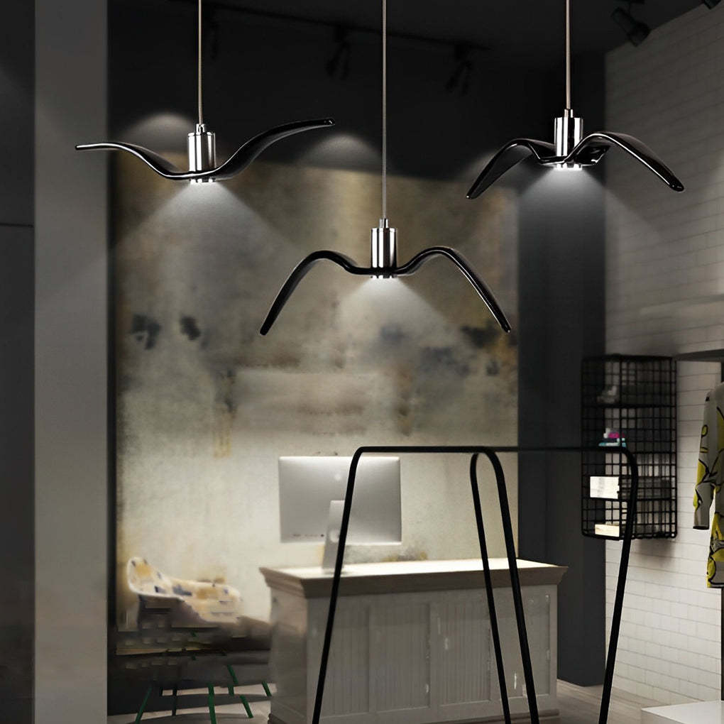 Ceramic Seagull LED Nordic Hanging Chandelier