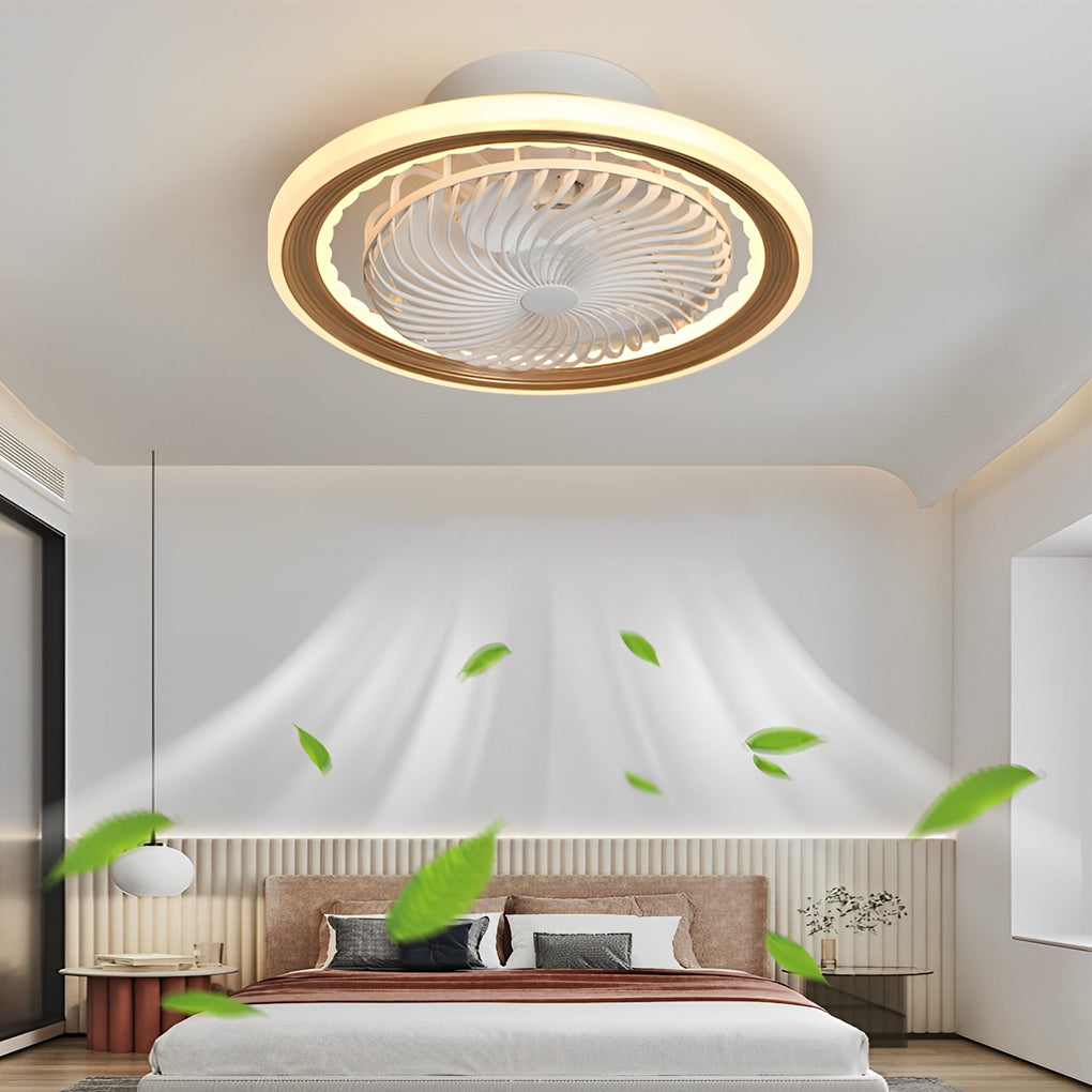 Round Mute Timing LED 3-Step Bladeless Fan