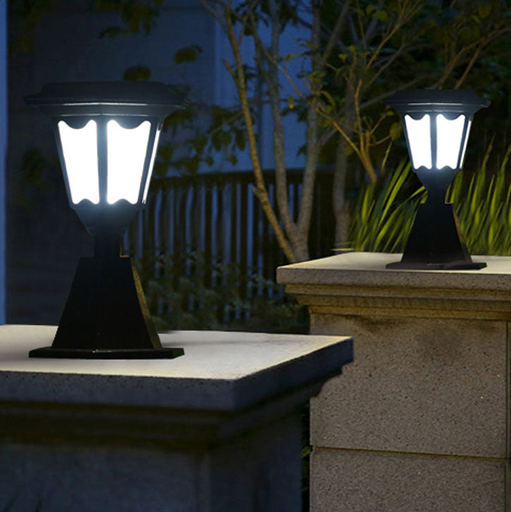 Solar Outdoor Hexagonal LED Garden Post Light