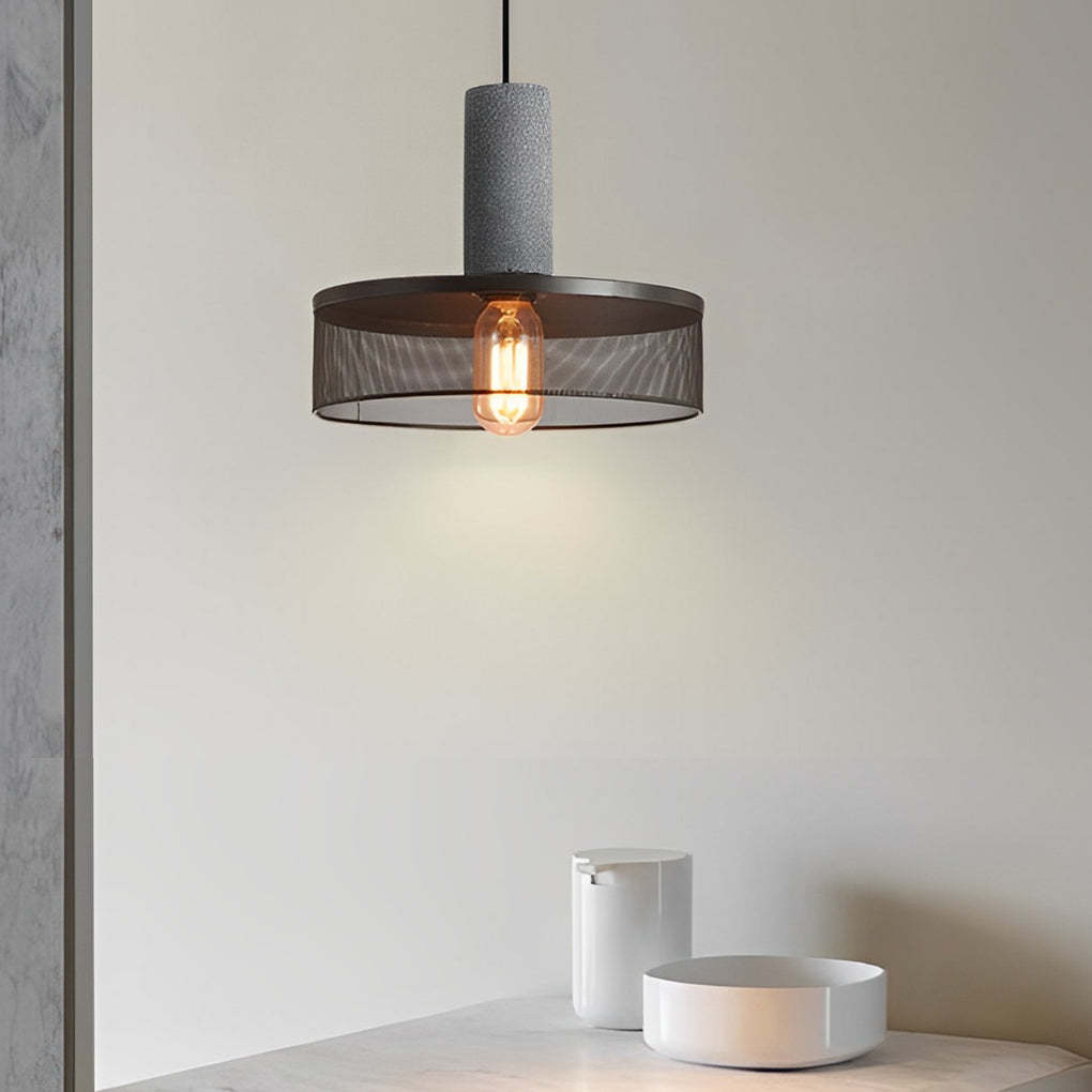 Metal Mesh Black Industrial Pendant Chandelier