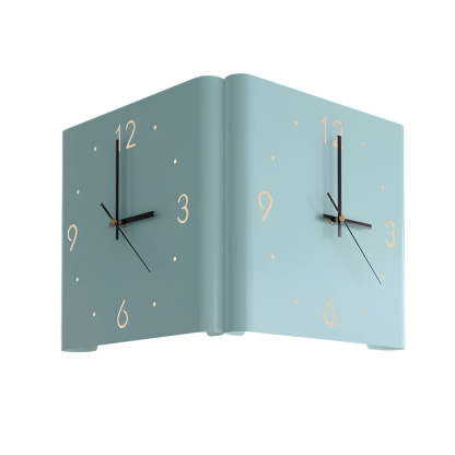 Square Metal Silent Backlit LED Corner Wall Clock Modern Wall Decor-Lighom