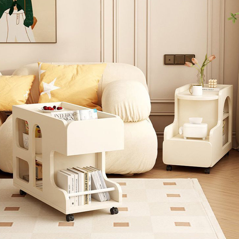 Contemporary Square Side Table 1-Cabinet