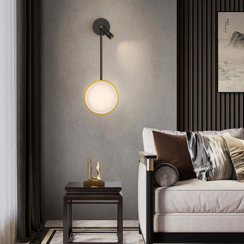 Creative Rings Stars Three Step Dimming Modern Wall Lamp with Spotlights-Lighom