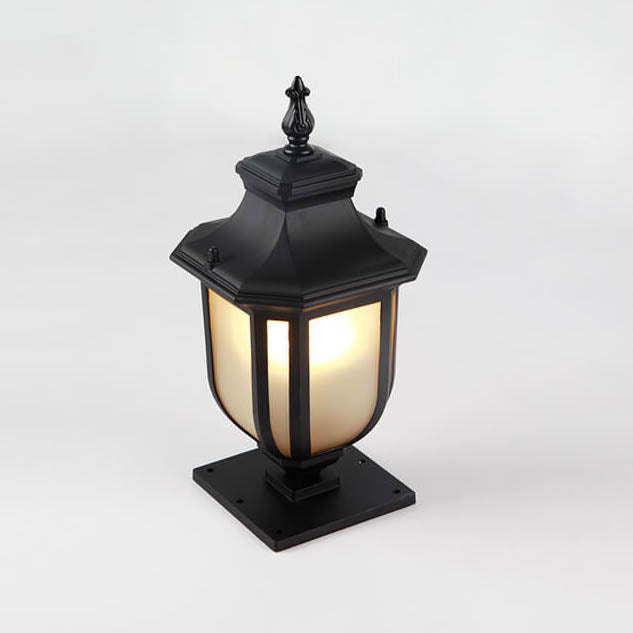 European Vintage Glass Aluminum Cage Outdoor Landscape Light