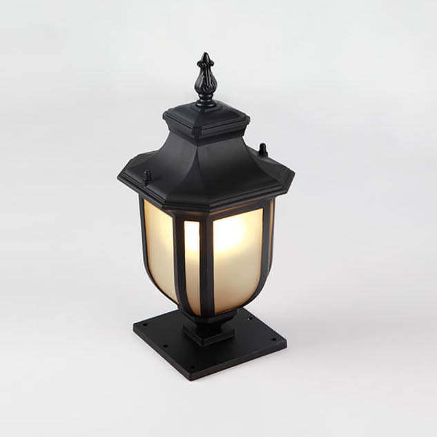 European Vintage Glass Aluminum Cage Outdoor Landscape Light