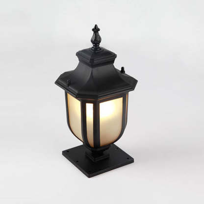 European Vintage Glass Aluminum Cage Outdoor Landscape Light