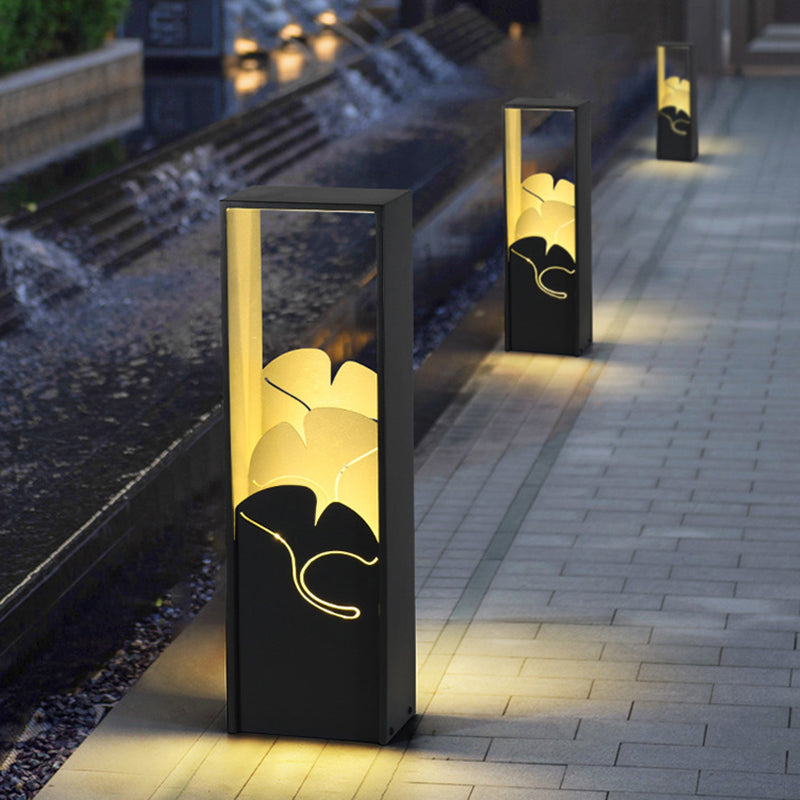 Industrial LED Post Lamp Lawn Landscape Light — 220V-240V For UK/AU / Warm Light (3000K)