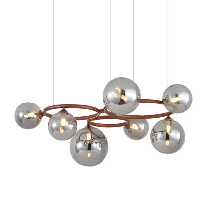5/7/9-Light Glass Ball Circular Contemporary Chandelier