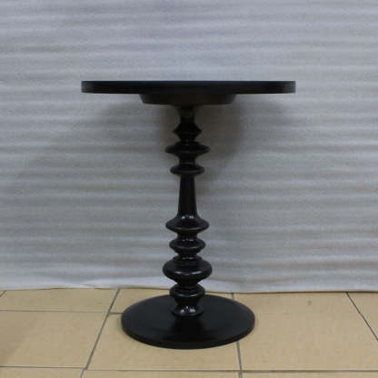 Modern Tray-Top Ash Wood Pedestal End Table