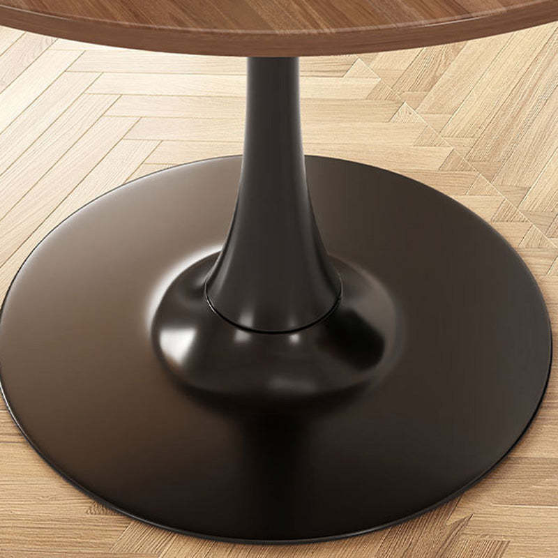 Modern Faux Wood Grain Steel End Table