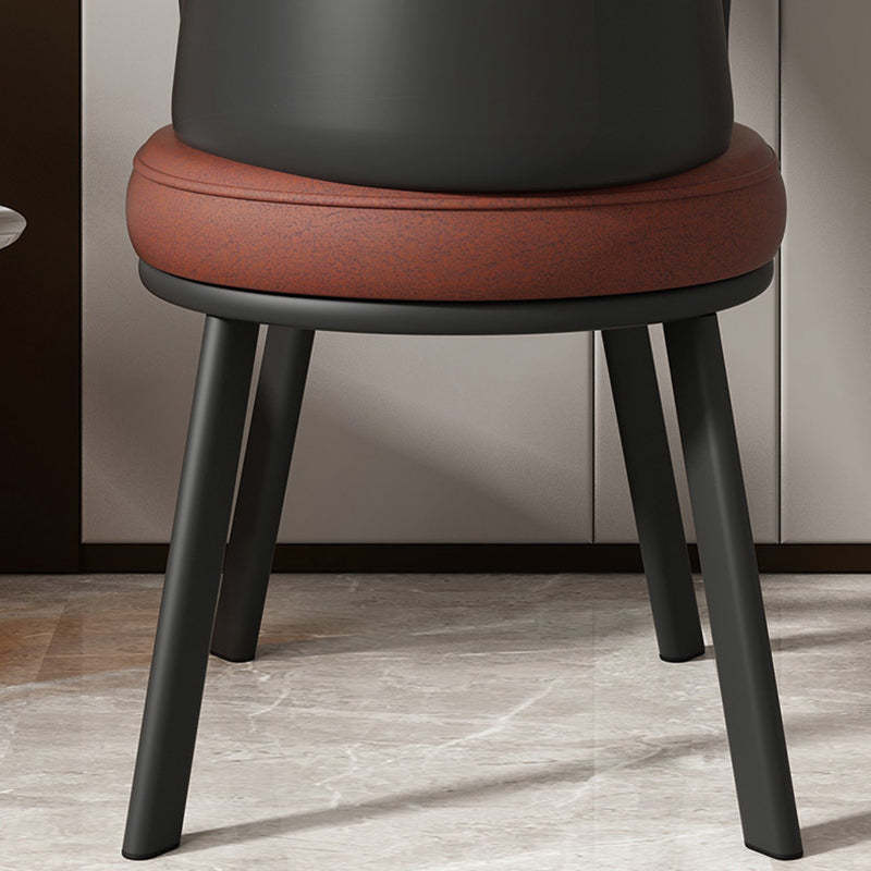 Contemporary Fabric Upholstered Steel Dining Chair