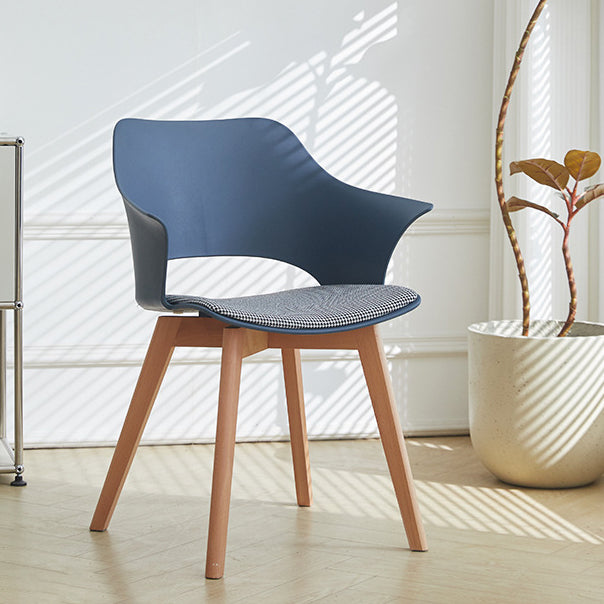 Nordic Trapezoidal Steel Wood Chair