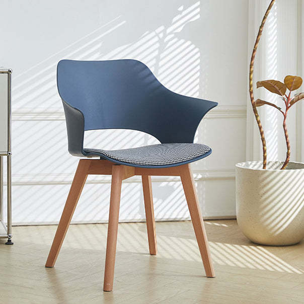 Nordic Trapezoidal Steel Wood Chair