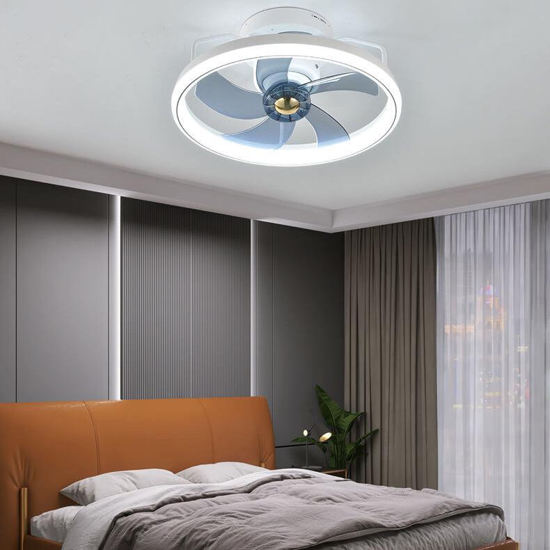 Lighom tiffany shade ring white ceiling fans — 220V-240V (UK/AU)