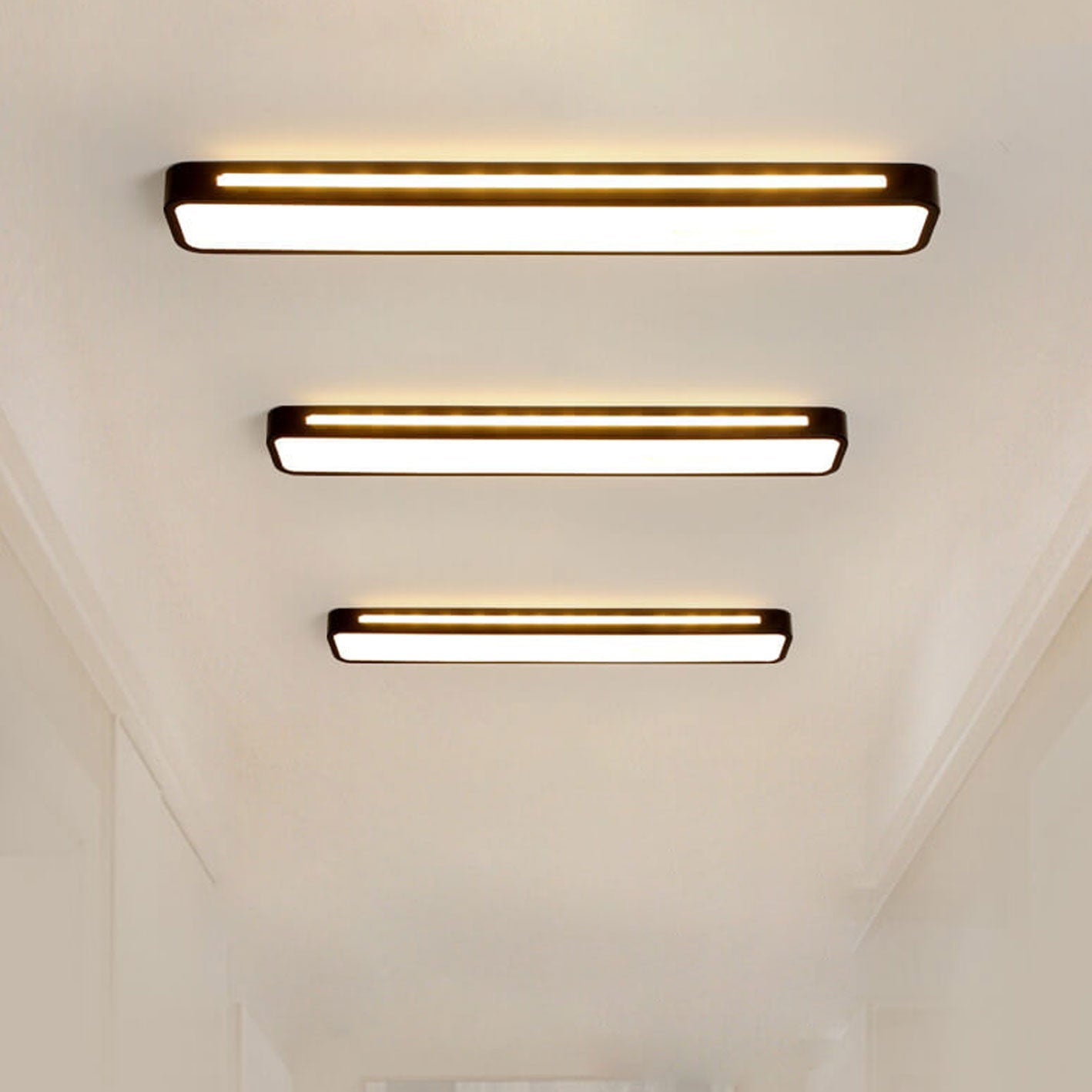Nordic Minimalist Long LED Flush Mount Light