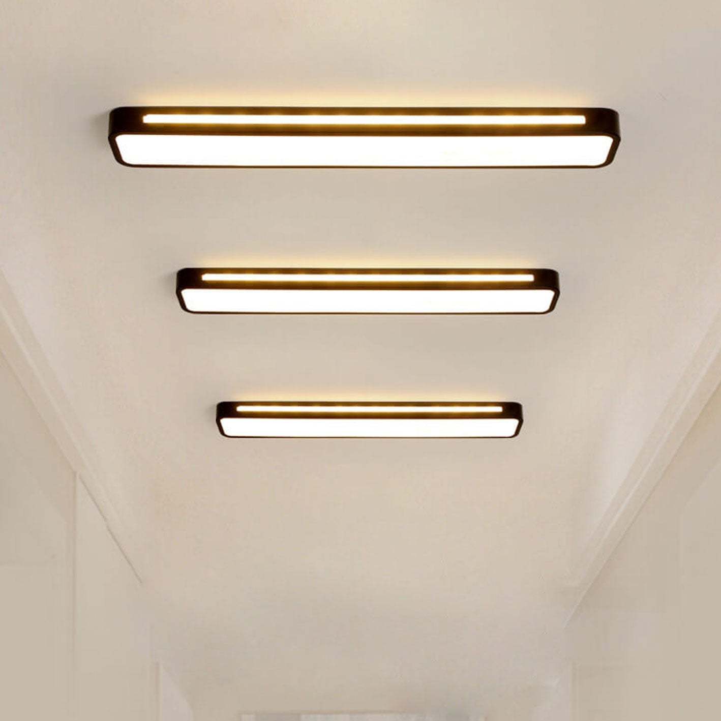 Nordic Minimalist Long LED Flush Mount Light