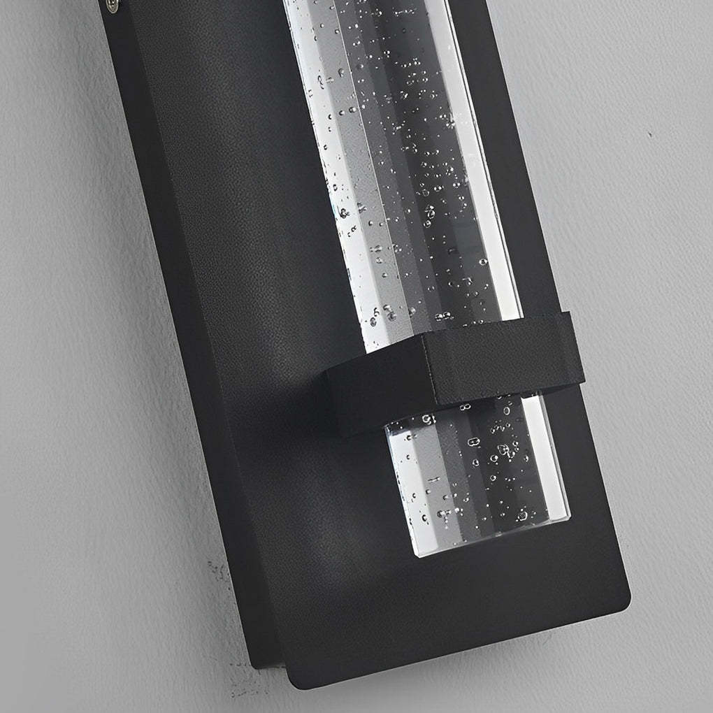 11.8 Inch Waterproof Hardwired Bubbles Glass Outdoor Wall Light-Lighom
