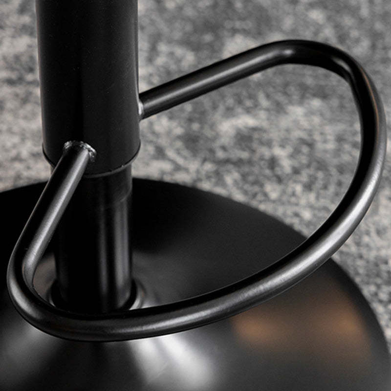 Nordic Leather Metal Pedestal Bar Stool