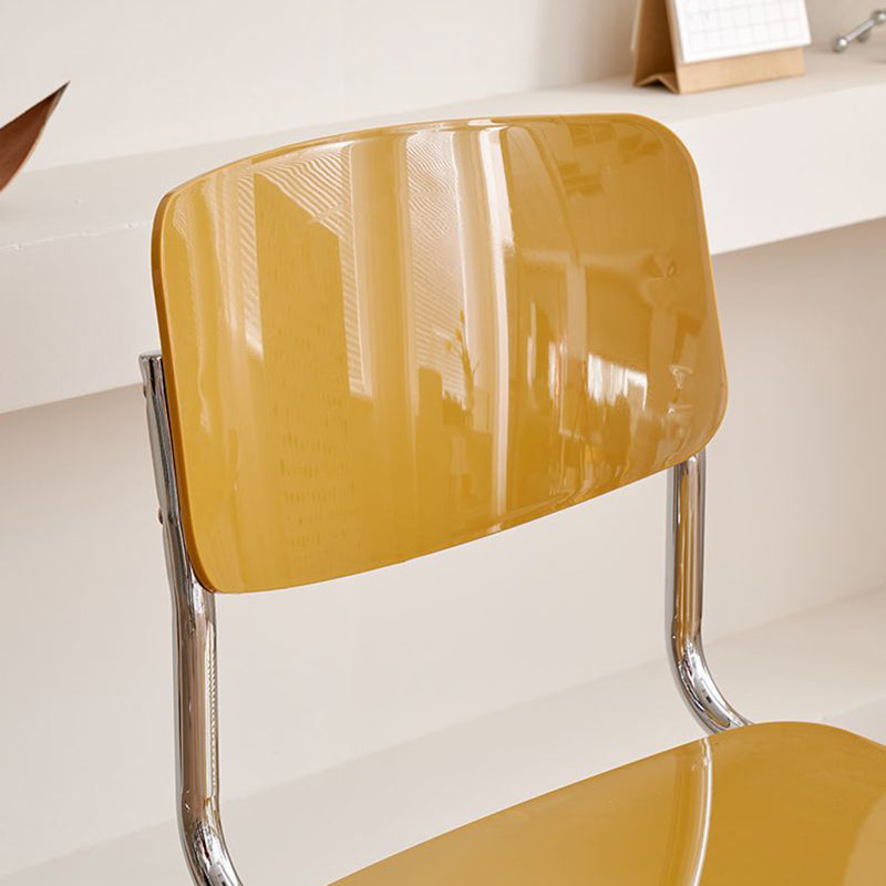 Modern Steel Dining Chair — Gray