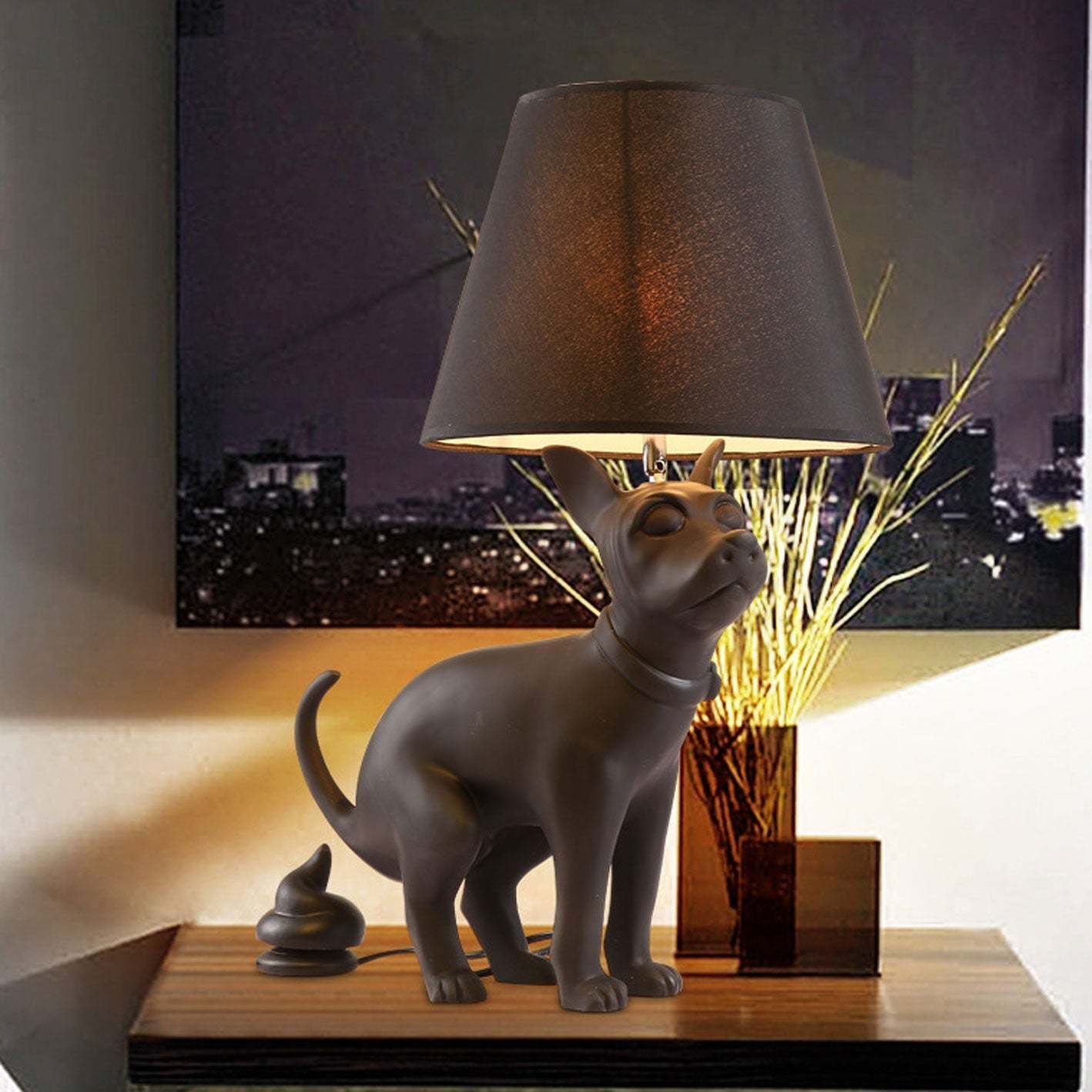 Modern Resin Dog LED Table Lamp