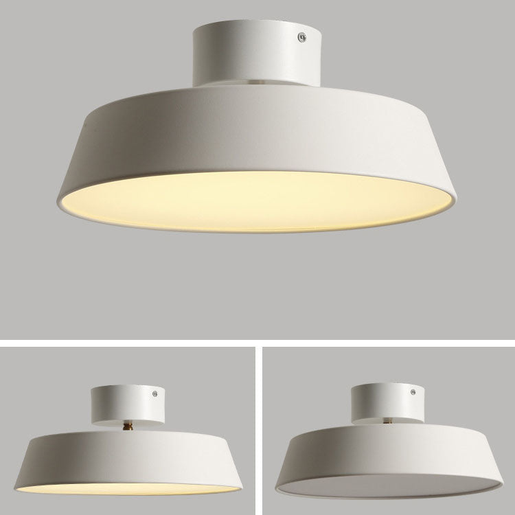Nordic Minimalist Round Pot Iron LED Flush Mount Light — White Light (5000K) / 220V-240V For UK/AU
