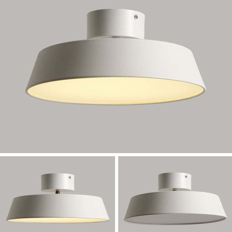 Nordic Minimalist Round Pot Iron LED Flush Mount Light — White Light (5000K) / 220V-240V For UK/AU