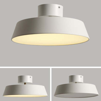 Nordic Minimalist Round Pot Iron LED Flush Mount Light — White Light (5000K) / 220V-240V For UK/AU